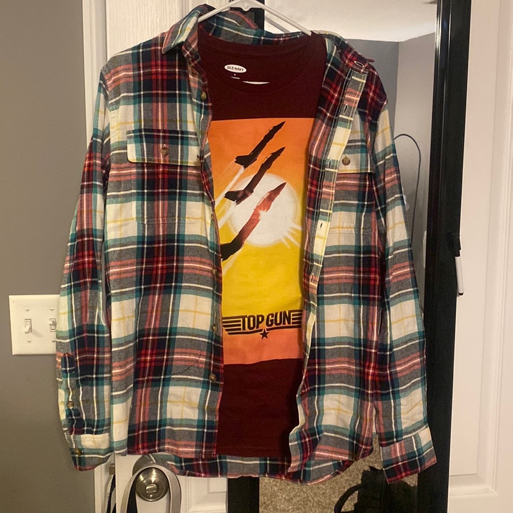 Old navy button up with matching t